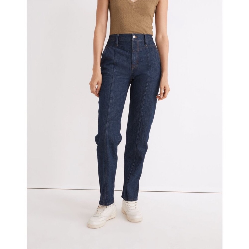 Madewell The Perfect Vintage Straight Jean in Greenhaven Wash: Seamed Version
